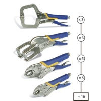 GYS Set van 16 Carrosserie Lock-Grip Tangen